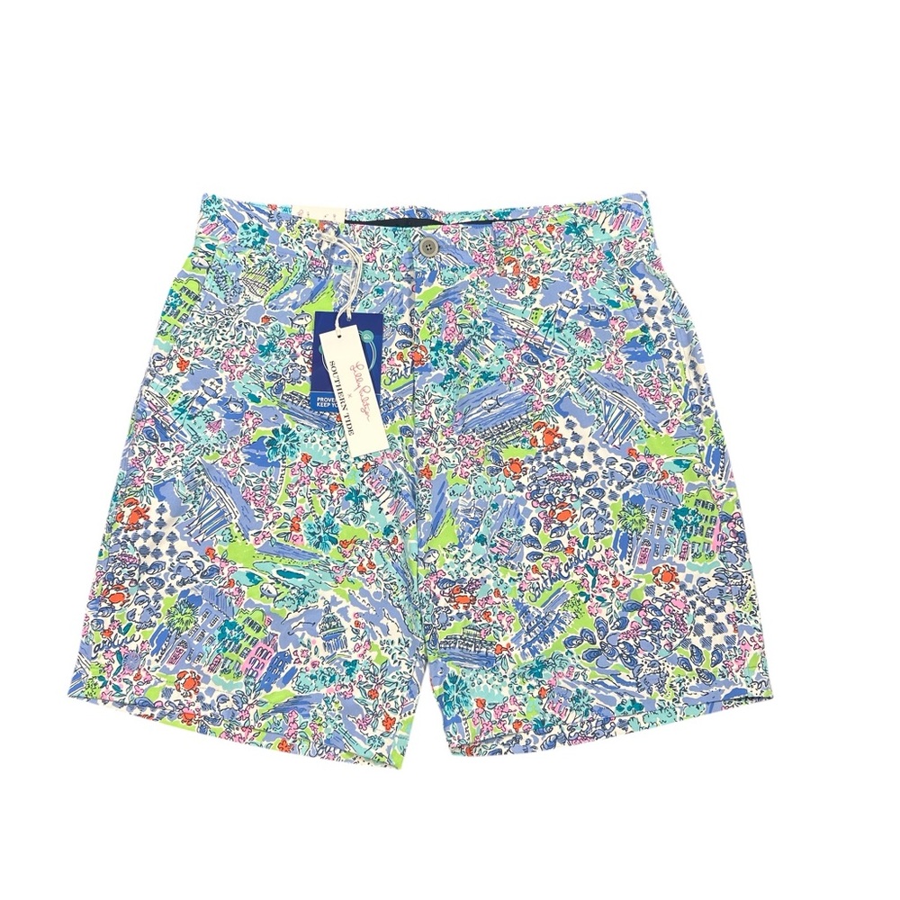 Lilly Pulitzer x Southern Tide Size 33 Waist Brrrrdie Lilly Loves SC Short NWT